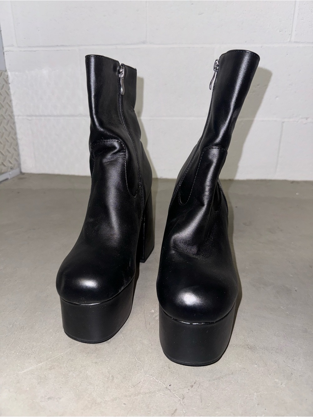 Black Platform Ankle Boots - Sleek High Heel Women’s Boots | size 10 / 41